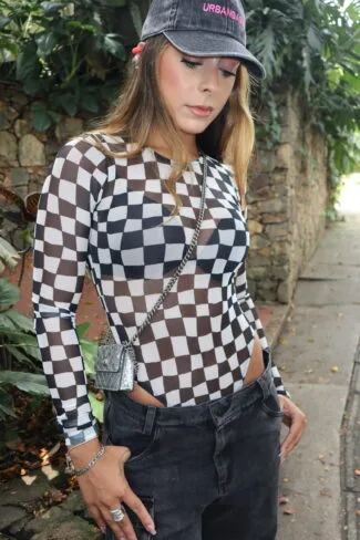 Mesh Top Cuadros B&W