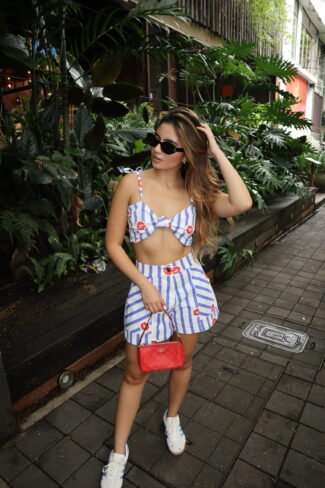 Top Palmaia Blue Stripes