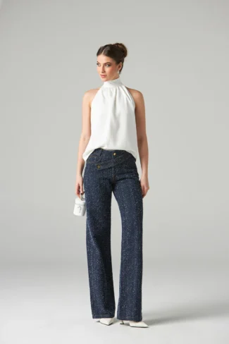 Fluffy Denim Jean Azul