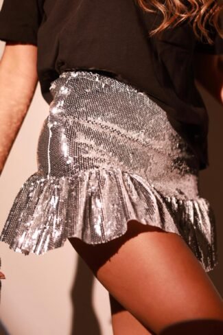 Mini Mini Skirt Plata